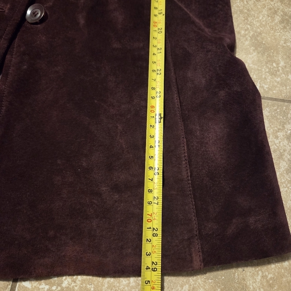 St. John Bay Women’s Vintage Genuine Leather Purple Sueded Jacket. Sz M Western - Picture 7 of 8